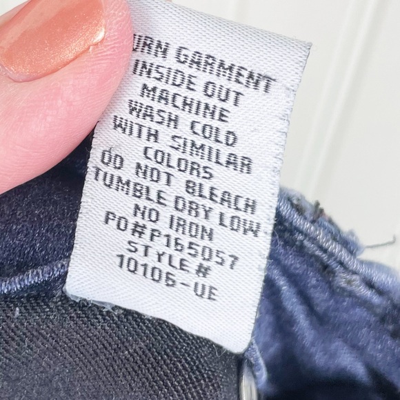 Almost Famous Dark Wash Acid Wash Denim Skinny Jeans Stretch Junior's Size 9 - Picture 6 of 6